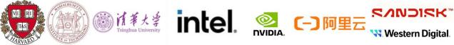 Harvard, Tsinghua, Intel, NVIDIA, Alibaba Cloud, SanDisk, Western Digital